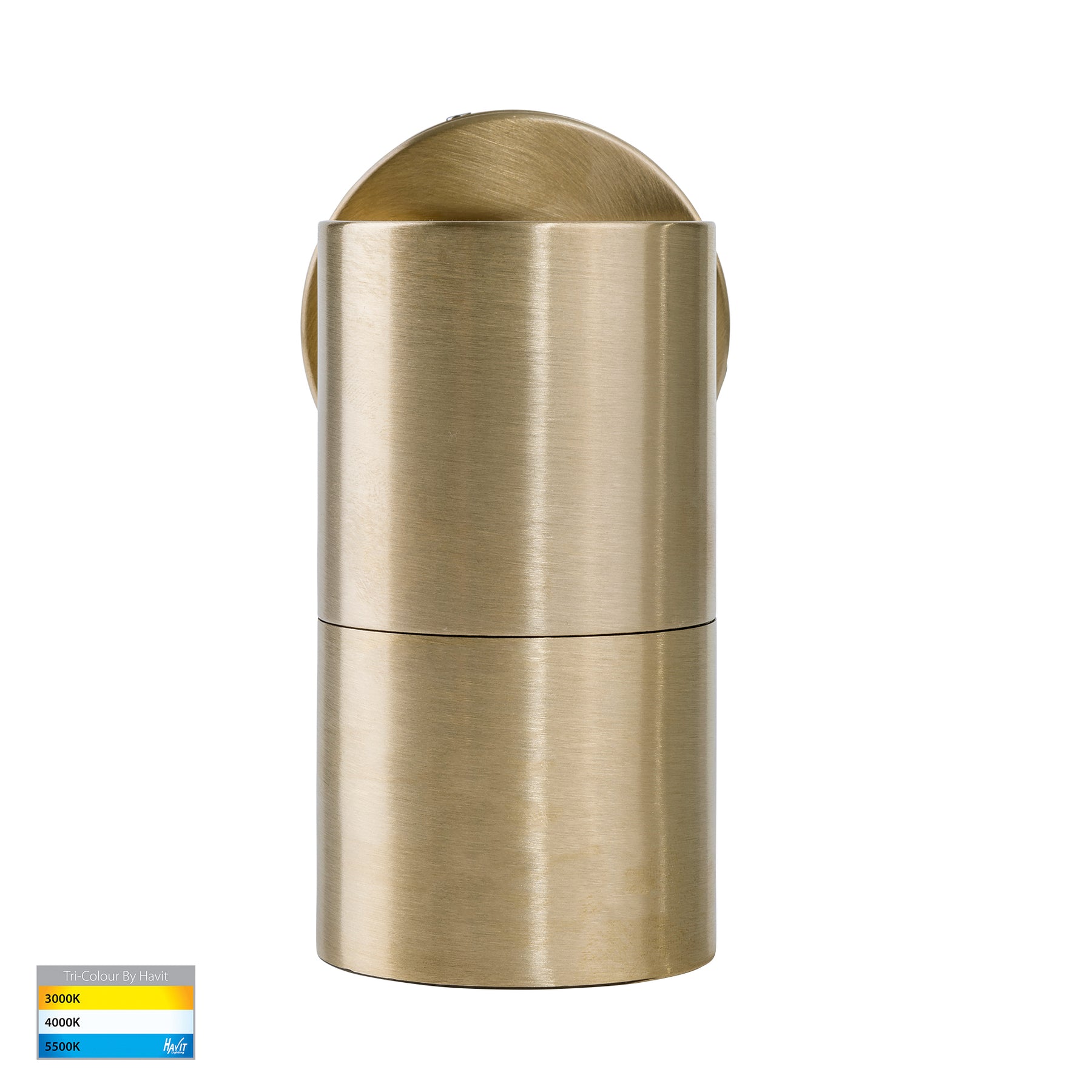 Havit Lighting Tivah Solid Brass TRI Colour Fixed Down Wall Pillar Lights