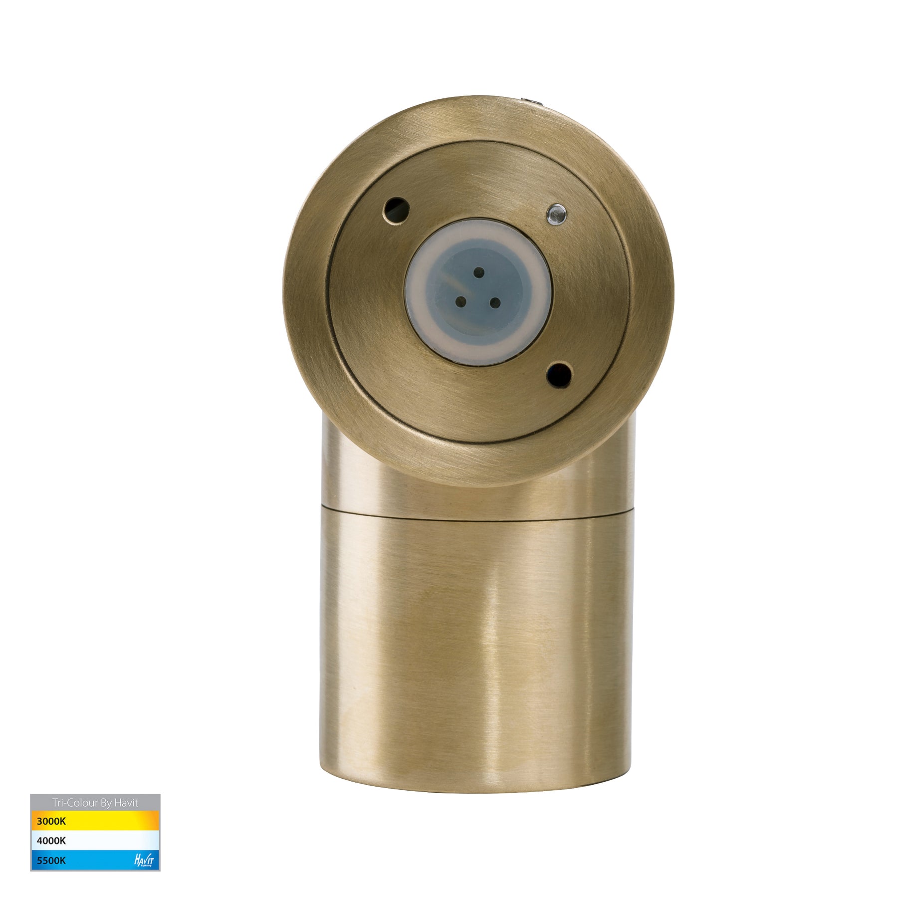 Havit Lighting Tivah Solid Brass TRI Colour Fixed Down Wall Pillar Lights