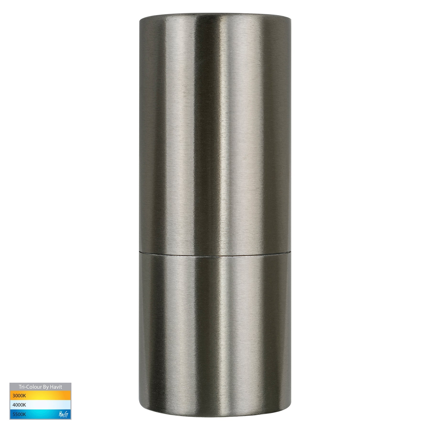 Havit Lighting Piaz Stainless Steel TRI Colour Fixed Down LED Wall Pillar Light