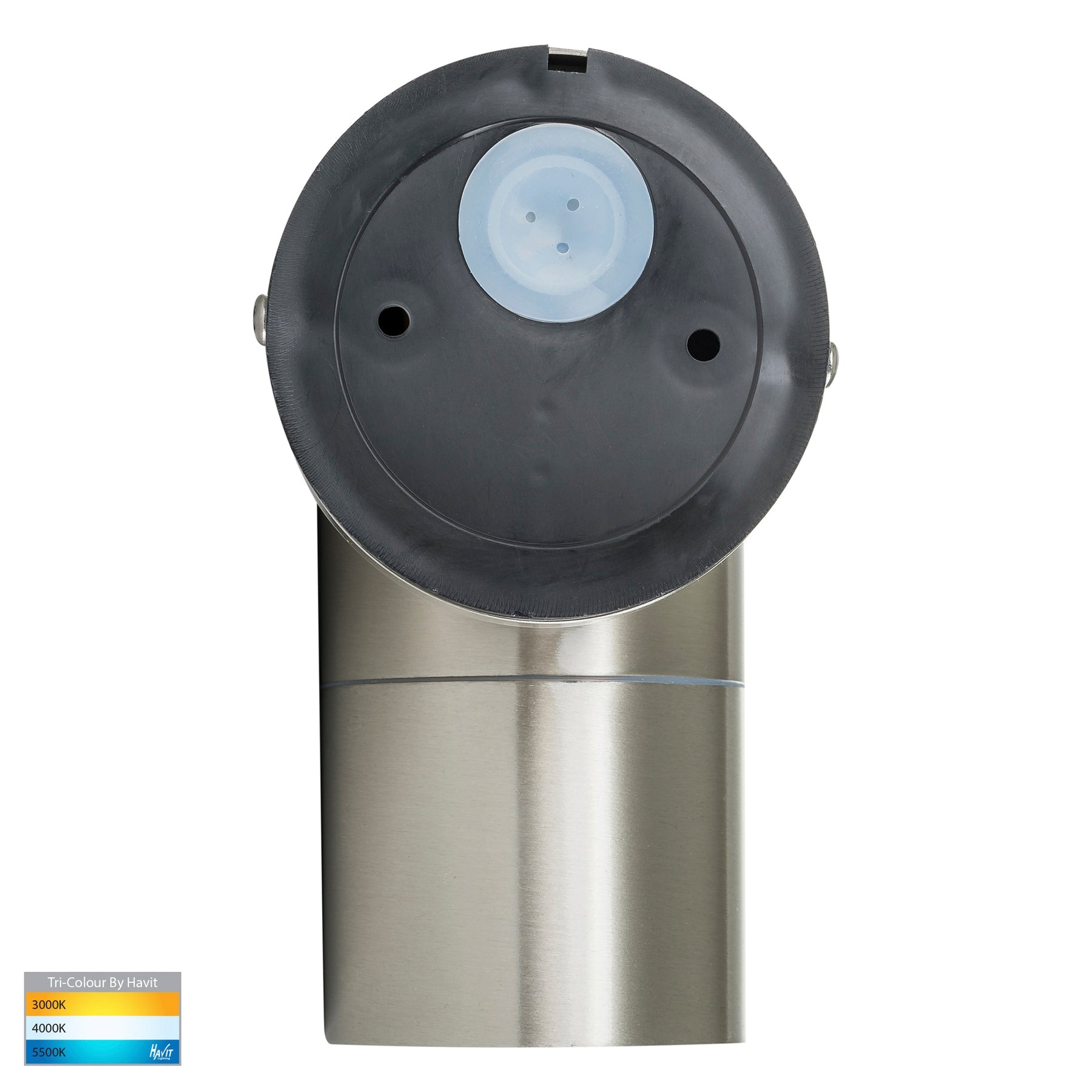Havit Lighting Fortis Stainless Steel TRI Colour Fixed Down LED Wall Pillar Light