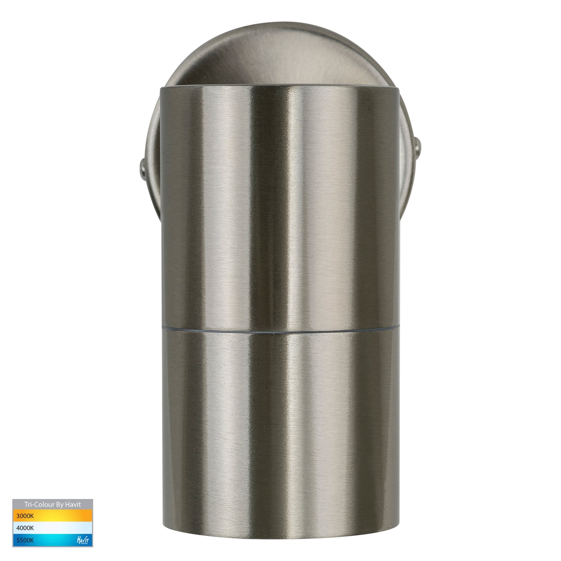 Havit Lighting Fortis Stainless Steel TRI Colour Fixed Down LED Wall Pillar Light