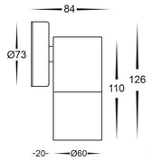 Havit Lighting Fortis Stainless Steel TRI Colour Fixed Down LED Wall Pillar Light