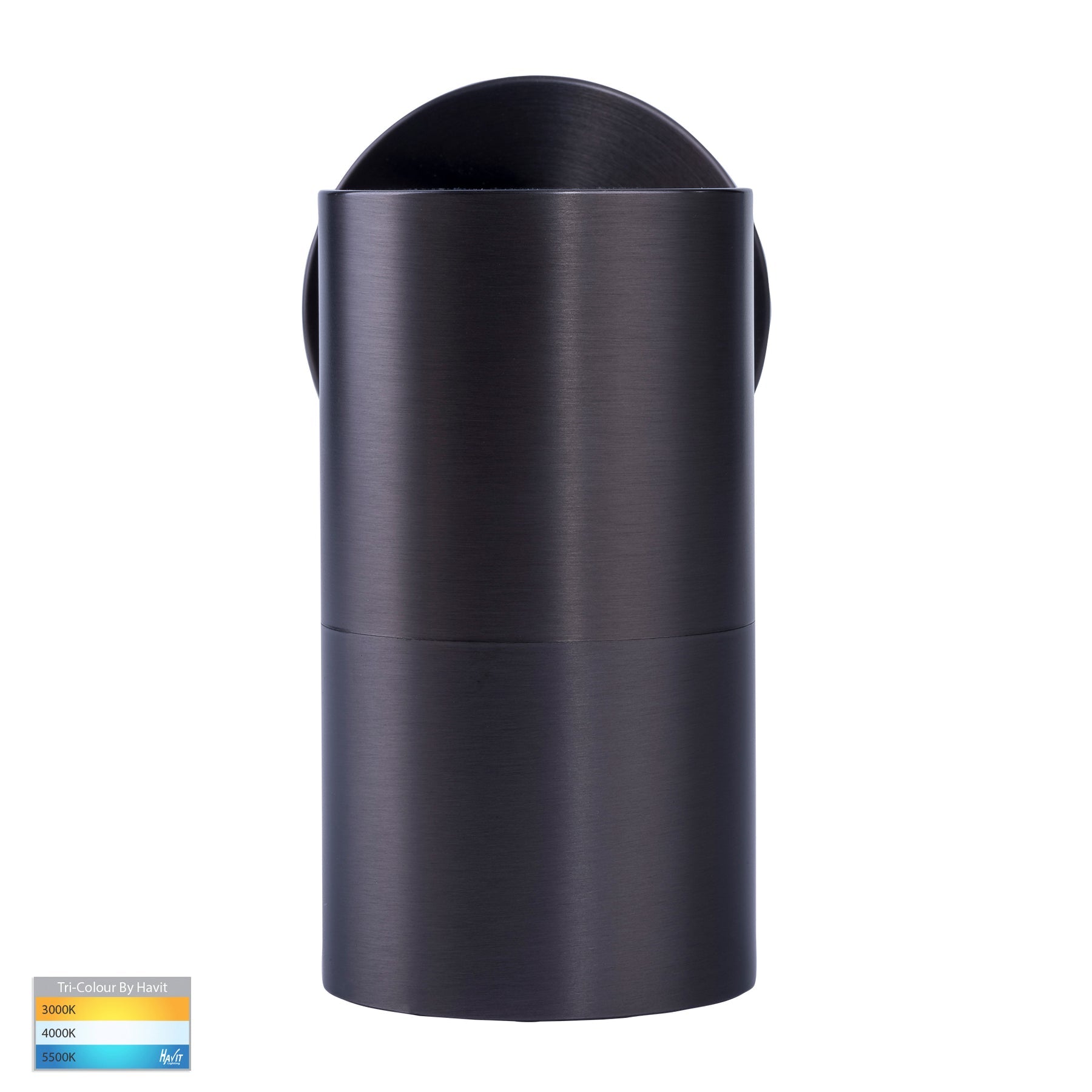 Havit Lighting Tivah Solid Brass Graphite Coloured TRI Colour Fixed Down Wall Pillar Lights
