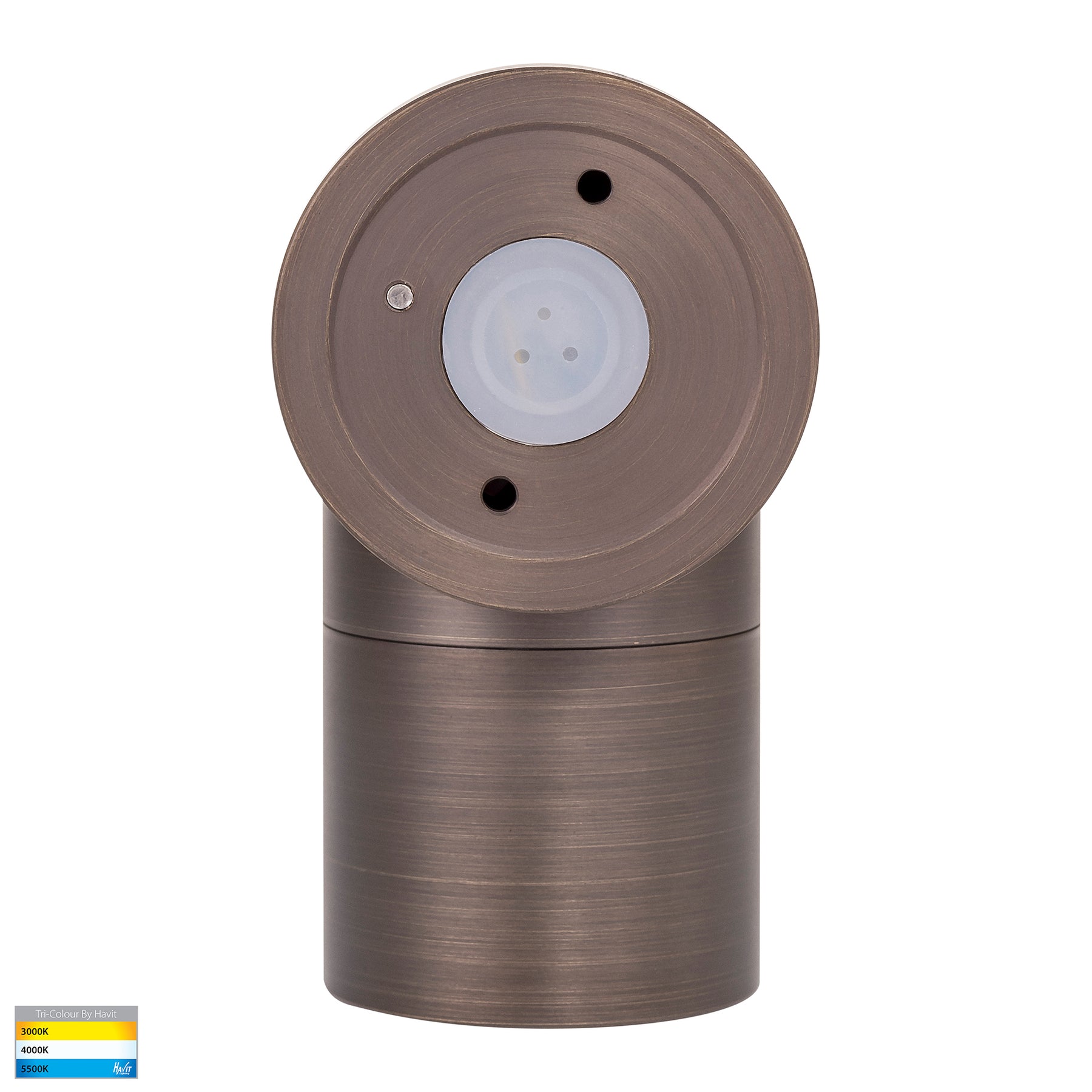 Havit Lighting Tivah Antique Brass TRI Colour Fixed Down Wall Pillar Lights