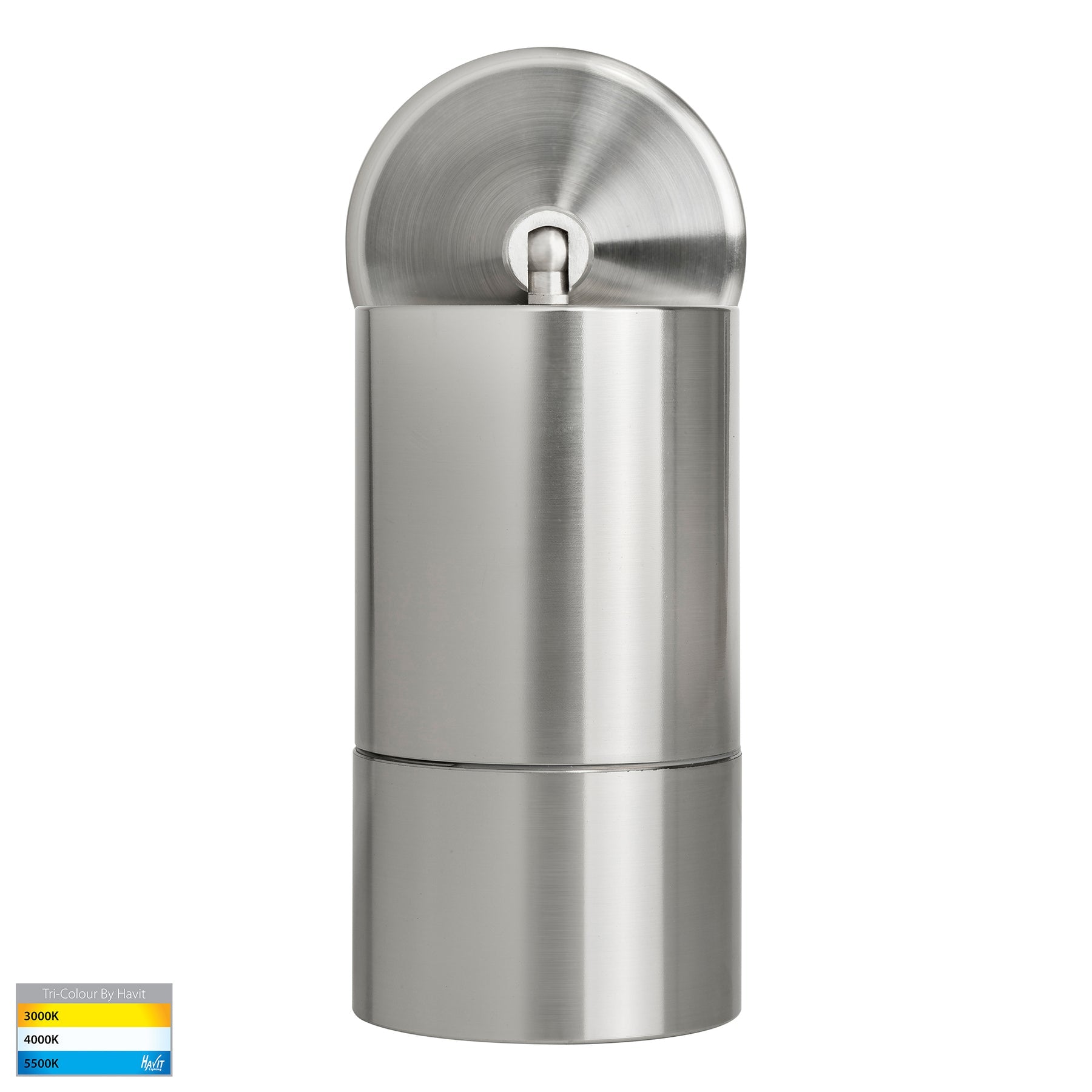 Havit Lighting Maxi Tivah 316 Stainless Steel TRI Colour Single Adjustable Wall Pillar Lights