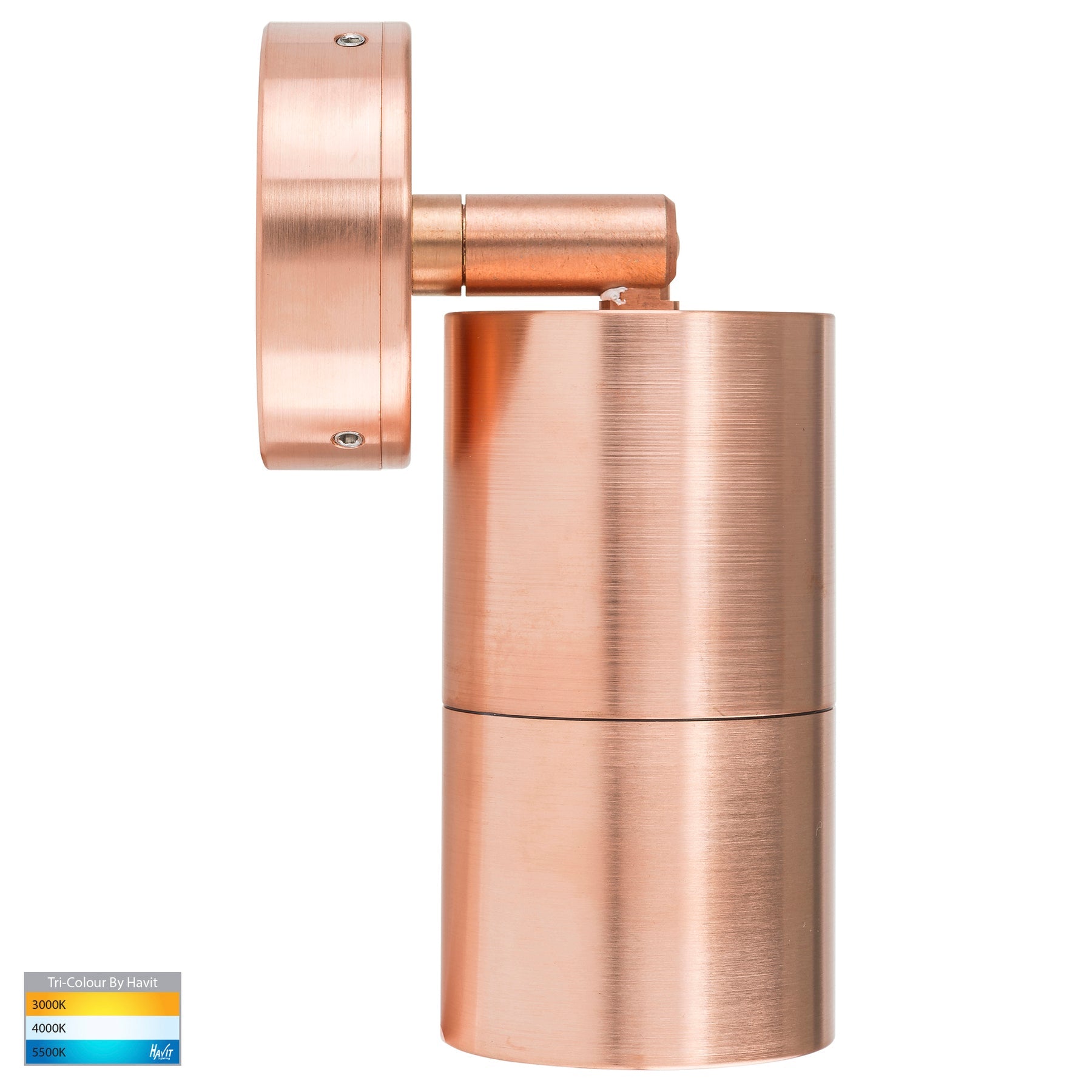Havit Lighting Tivah Solid Copper TRI Colour Single Adjustable Wall Pillar Lights