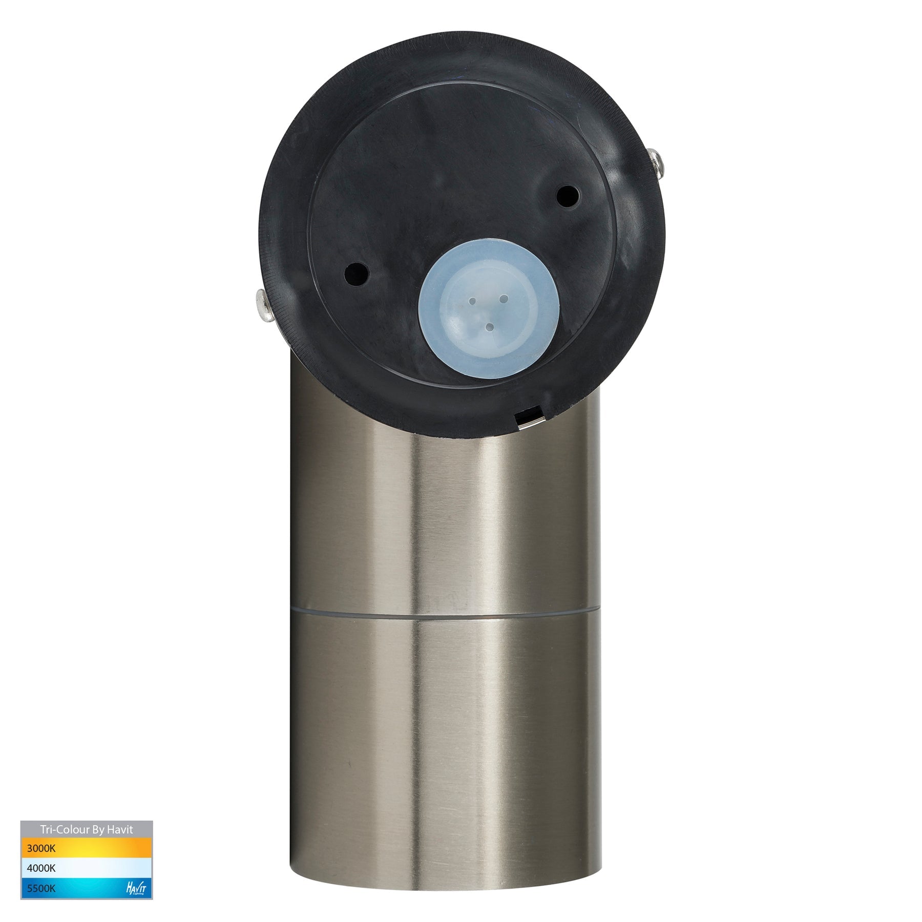 Havit Lighting Fortis Stainless Steel TRI Colour Single Adjustable LED Wall Pillar Light