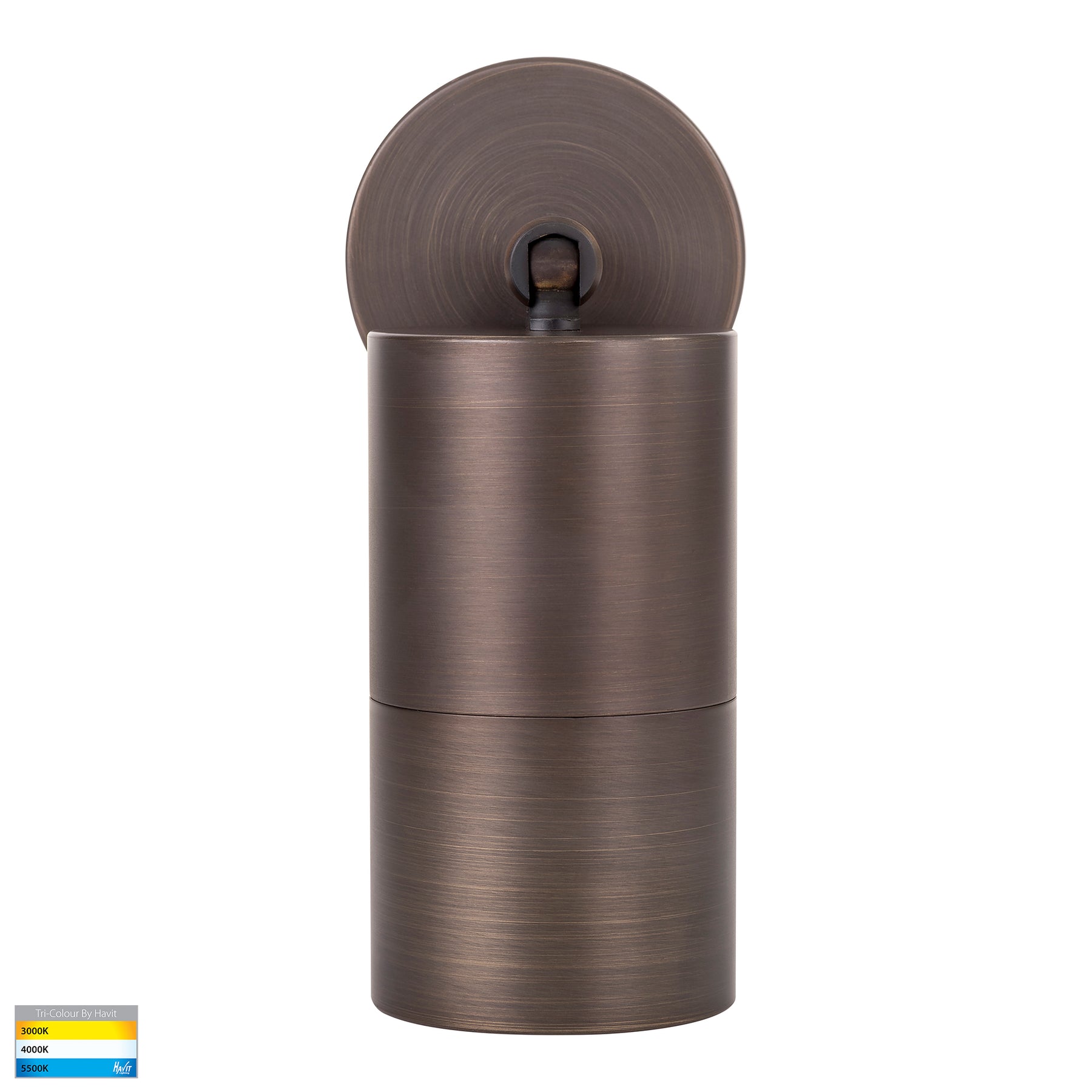 Havit Lighting Tivah Antique Brass TRI Colour Single Adjustable Wall Pillar Lights