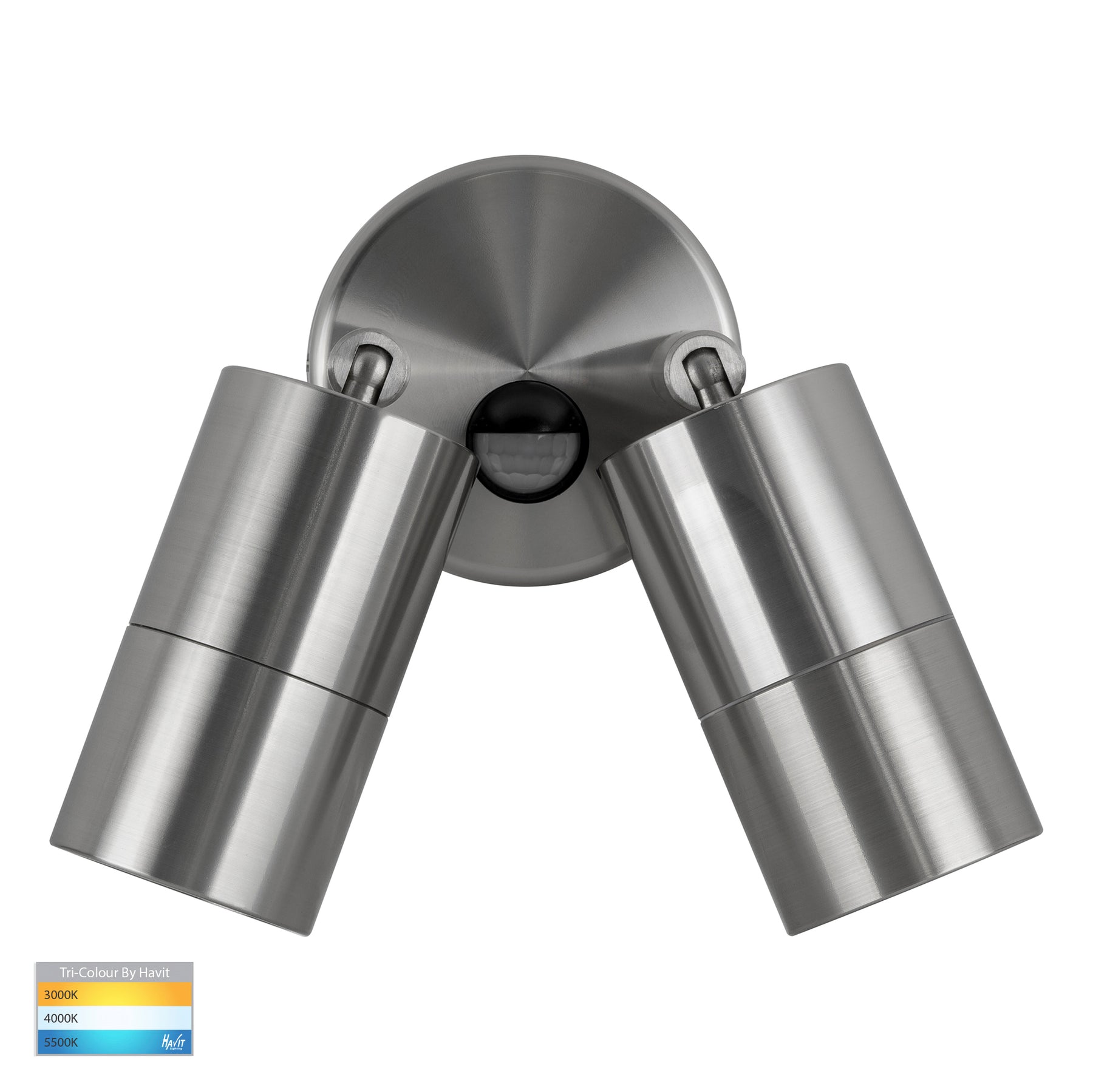 Havit Lighting Tivah 316 Stainless Steel TRI Colour Double Adjustable Spot Lights with Sensor