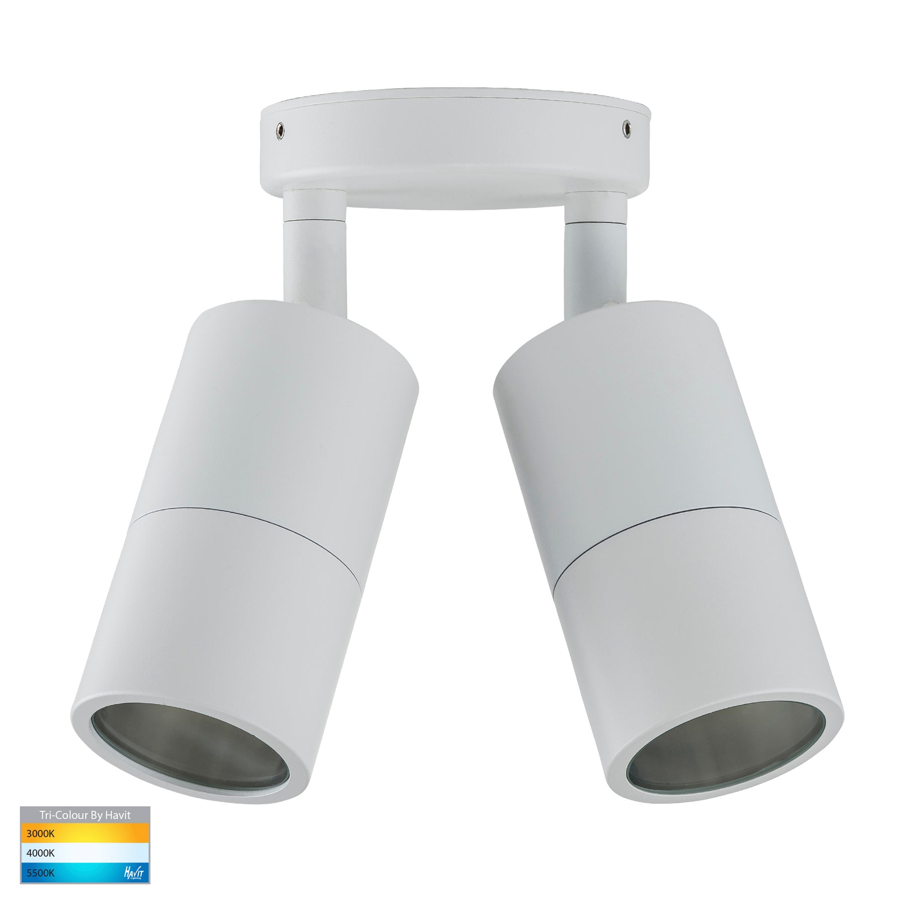 Havit Lighting Tivah White TRI Colour Double Adjustable Wall Pillar Lights
