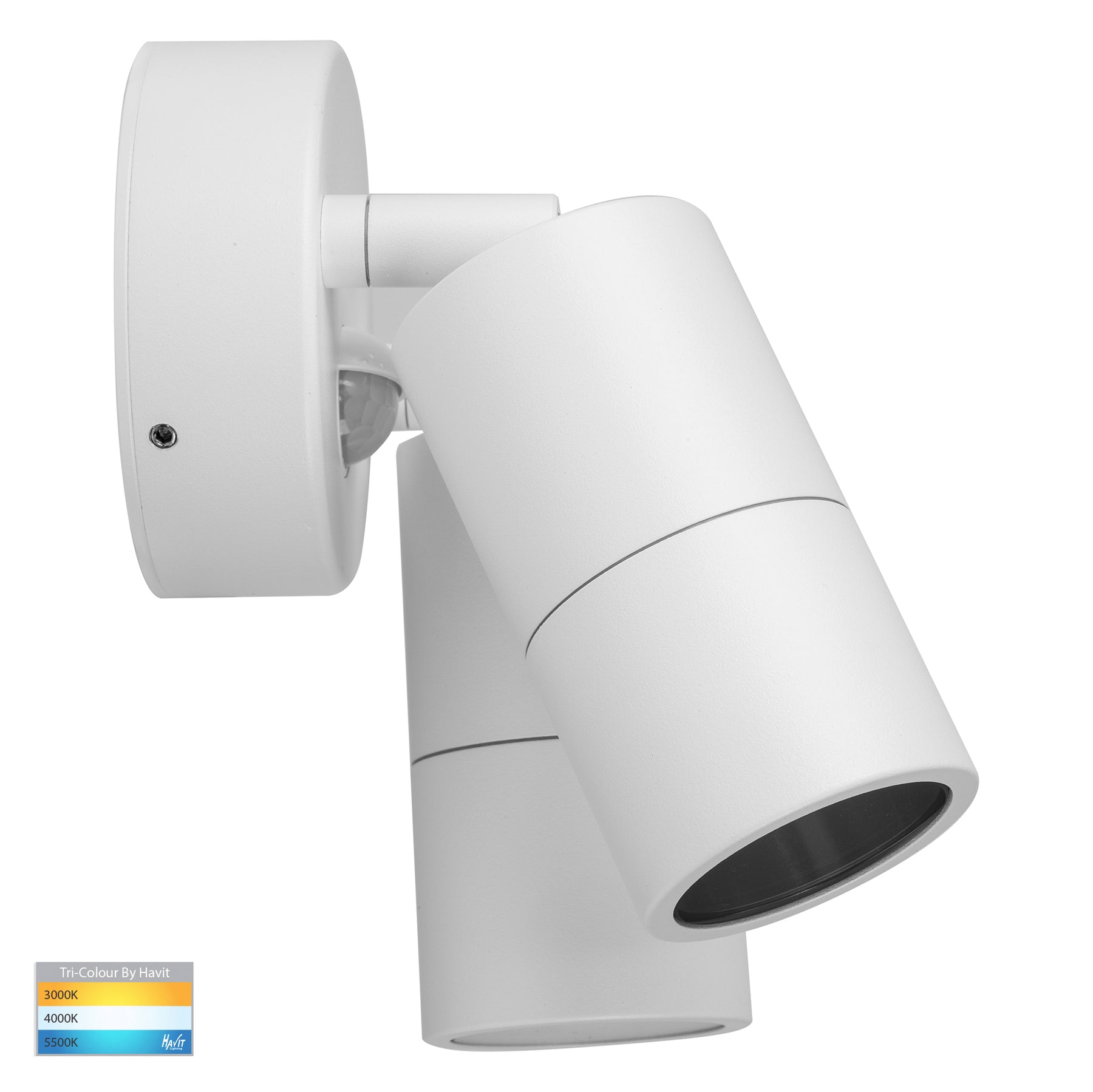 Havit Lighting Tivah Aluminium White TRI Colour Double Adjustable Spot Lights with Sensor