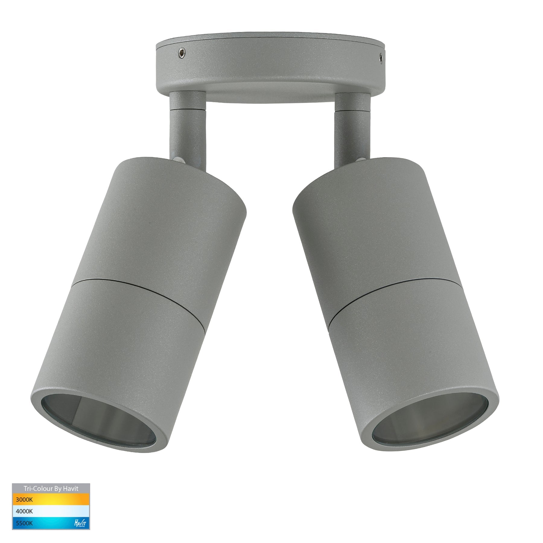 Havit Lighting Tivah Silver TRI Colour Double Adjustable Wall Pillar Lights