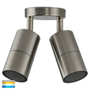 Havit Lighting Fortis Stainless Steel TRI Colour Double Adjustable Wall Pillar Light