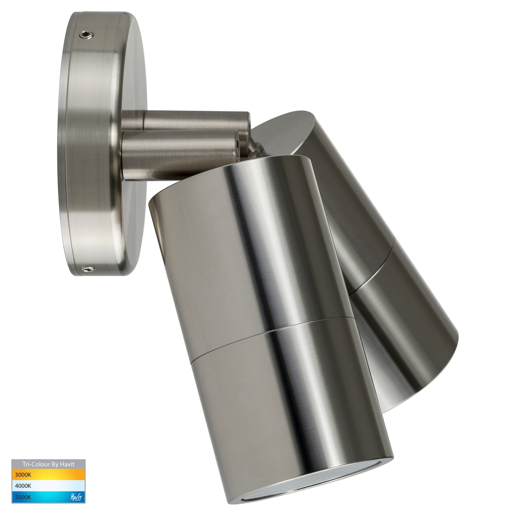 Havit Lighting Tivah Titanium Aluminium TRI Colour Double Adjustable Wall Pillar Lights