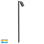 Havit Lighting Tivah Antique Brass TRI Colour Single Adjustable LED Bollard Spike Light