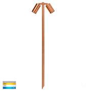 Havit Lighting Tivah Solid Copper TRI Colour Double Adjustable LED Bollard Spike Light