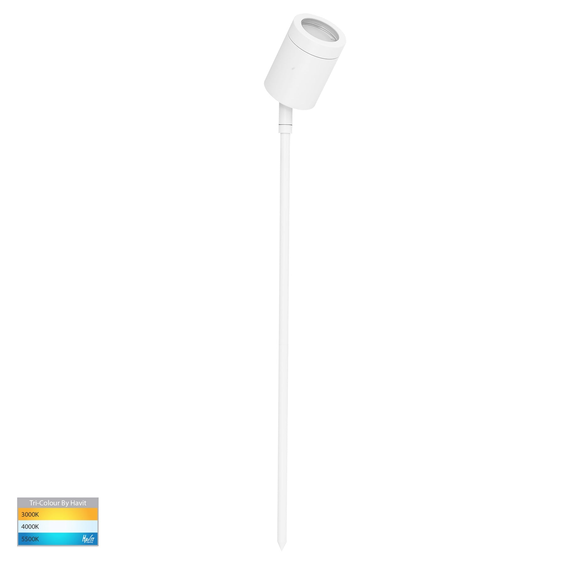 Havit Lighting Pointe White TRI Colour LED Garden Spike Light