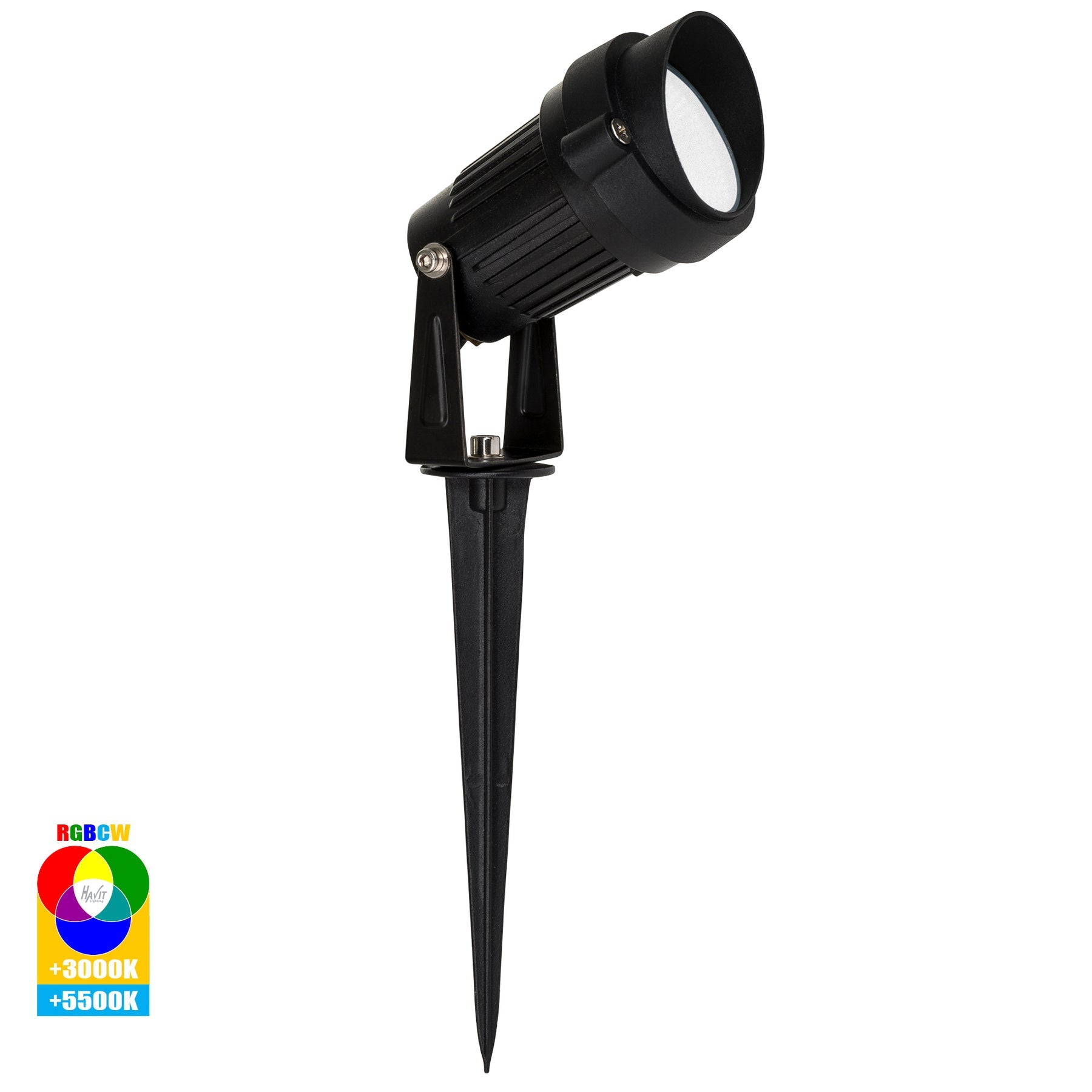 Havit Lighting Spitze Black 5x 3w WIFI RGBCW LED Garden Spike Light Kit