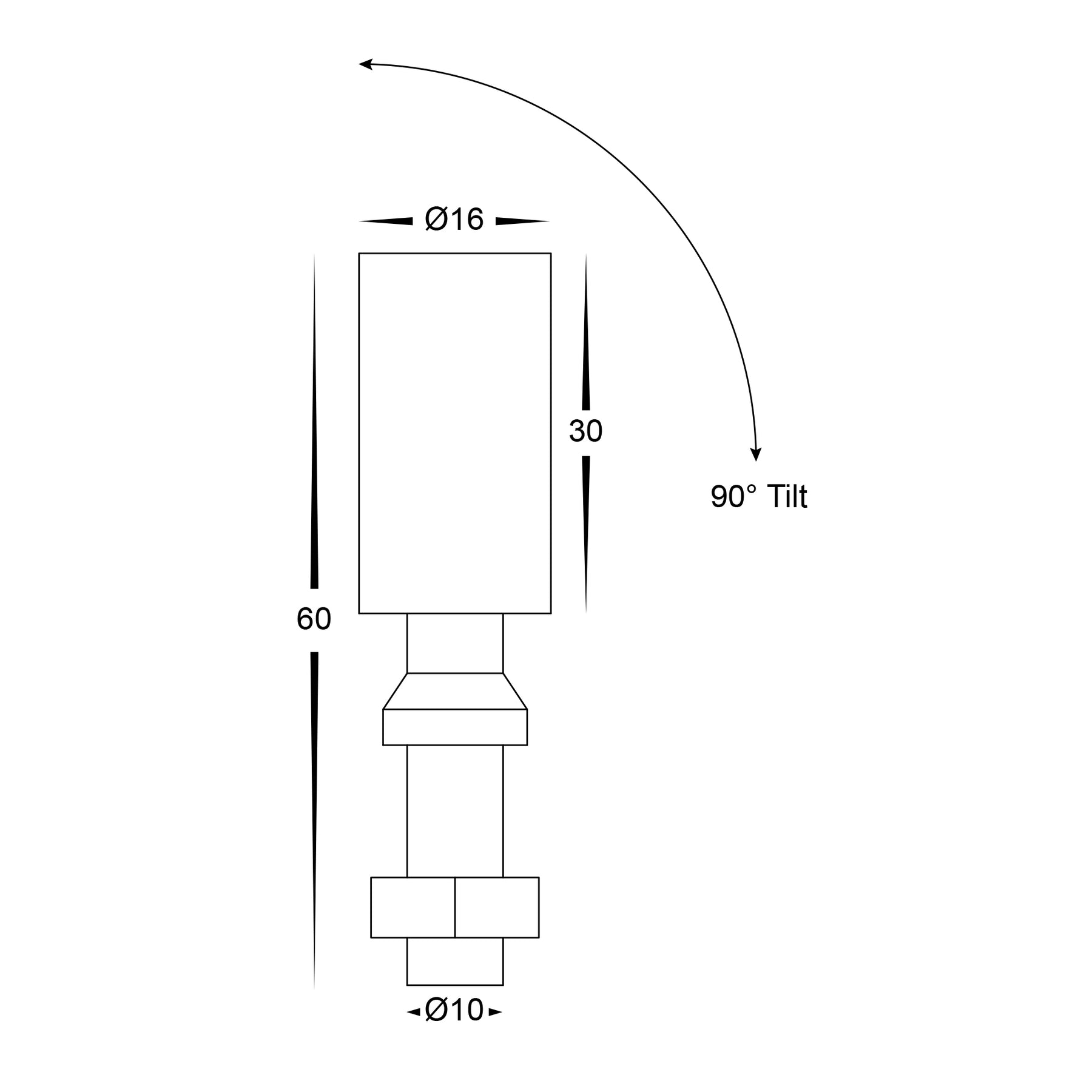 Havit Lighting Spar Aluminium White Spike or Surface Mounted Spot Light