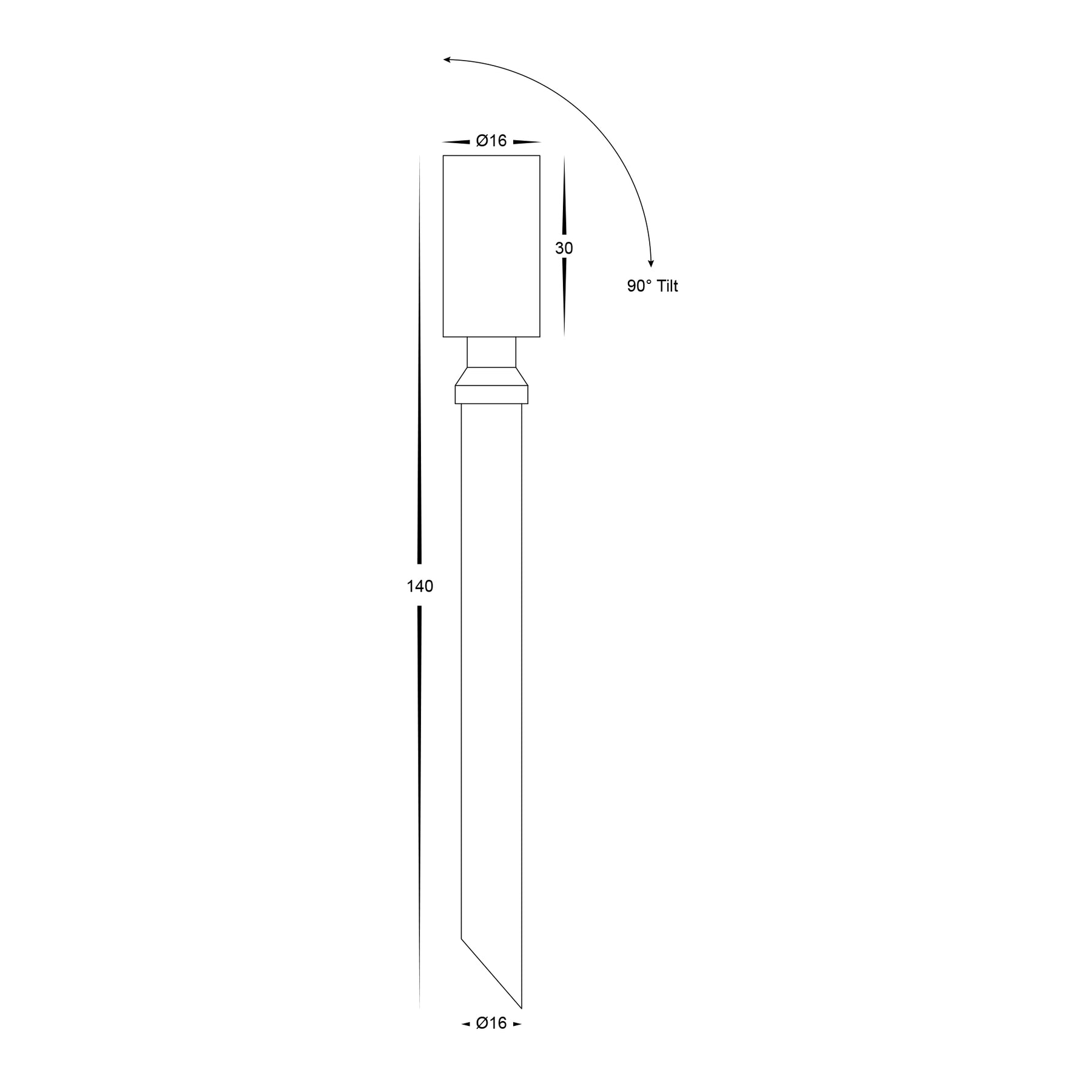 Havit Lighting Spar Aluminium White Spike or Surface Mounted Spot Light