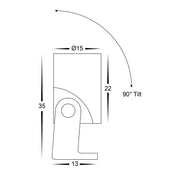Havit Lighting Spar Aluminium White Spike or Surface Mounted Spot Light