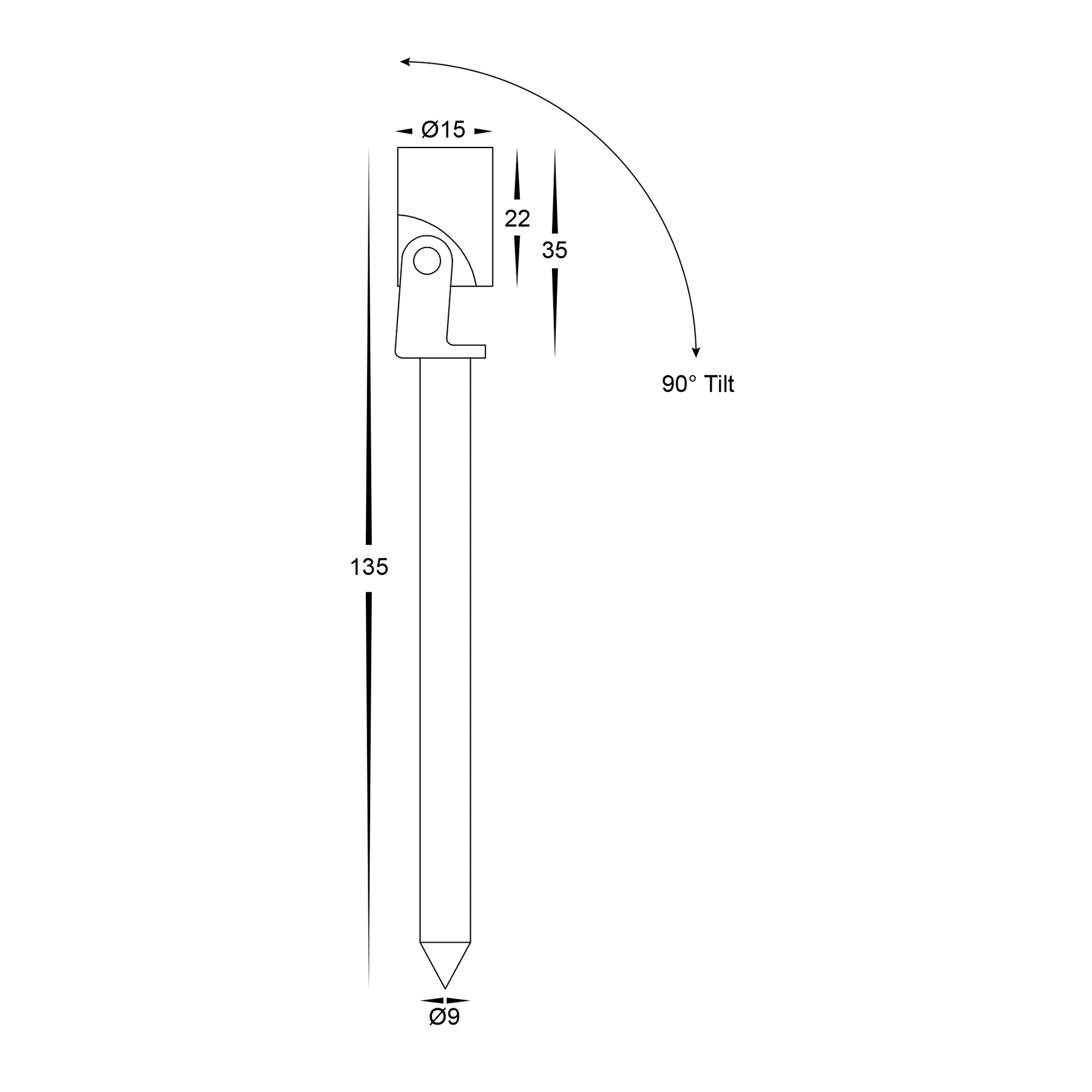 Havit Lighting Spar Aluminium White Spike or Surface Mounted Spot Light