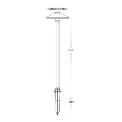 Havit Lighting Polari Antique Brass 3w LED Garden Spike Light