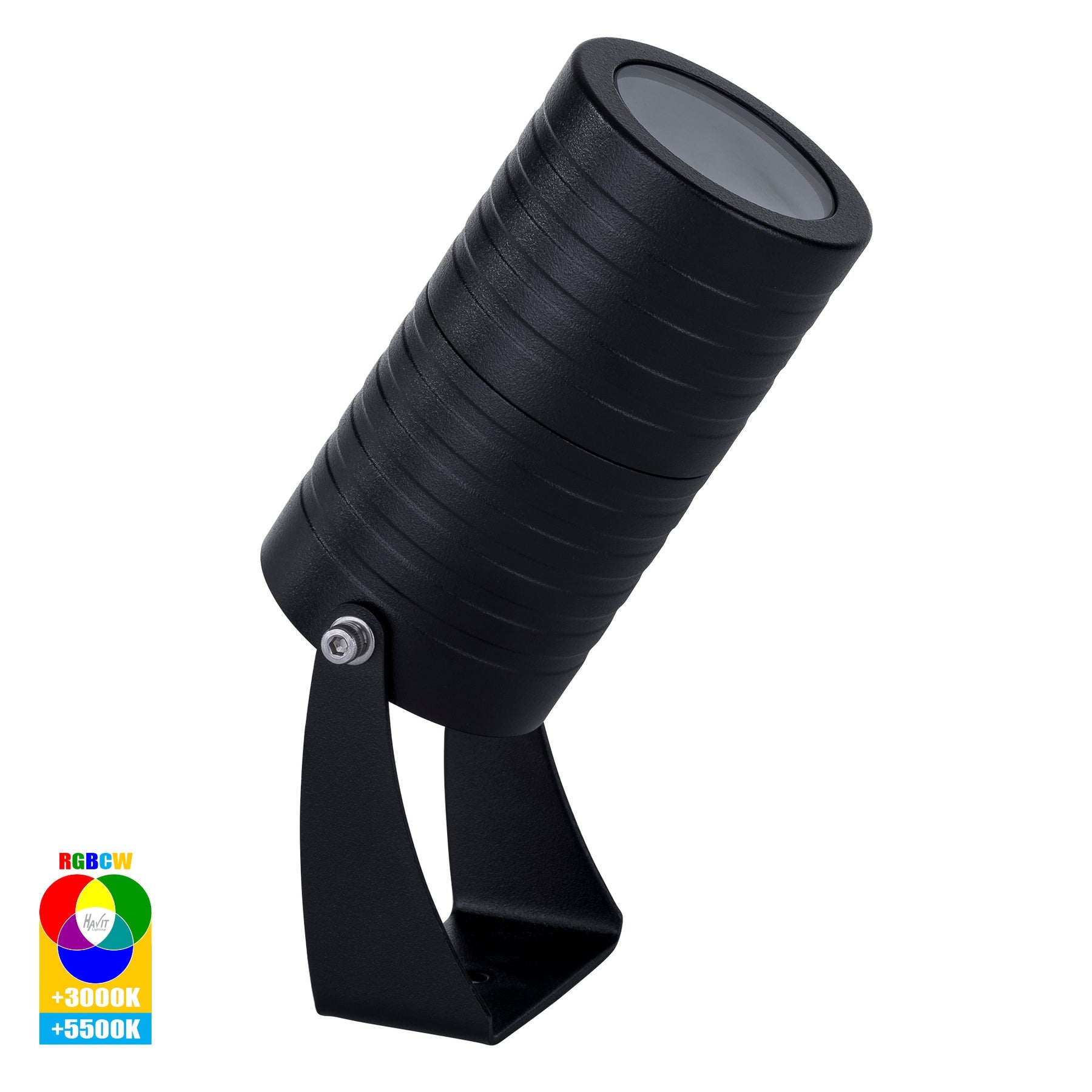 Havit Lighting Nova Aluminium Black RGBCW 7w LED Garden Spike Light