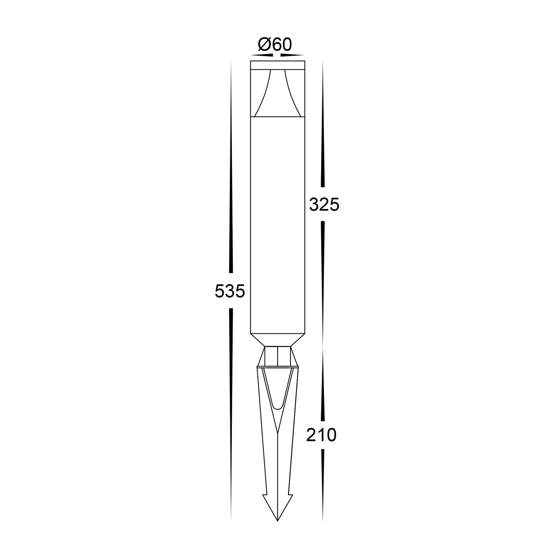 Havit Lighting Divad Aluminium Black LED Garden Spike Light