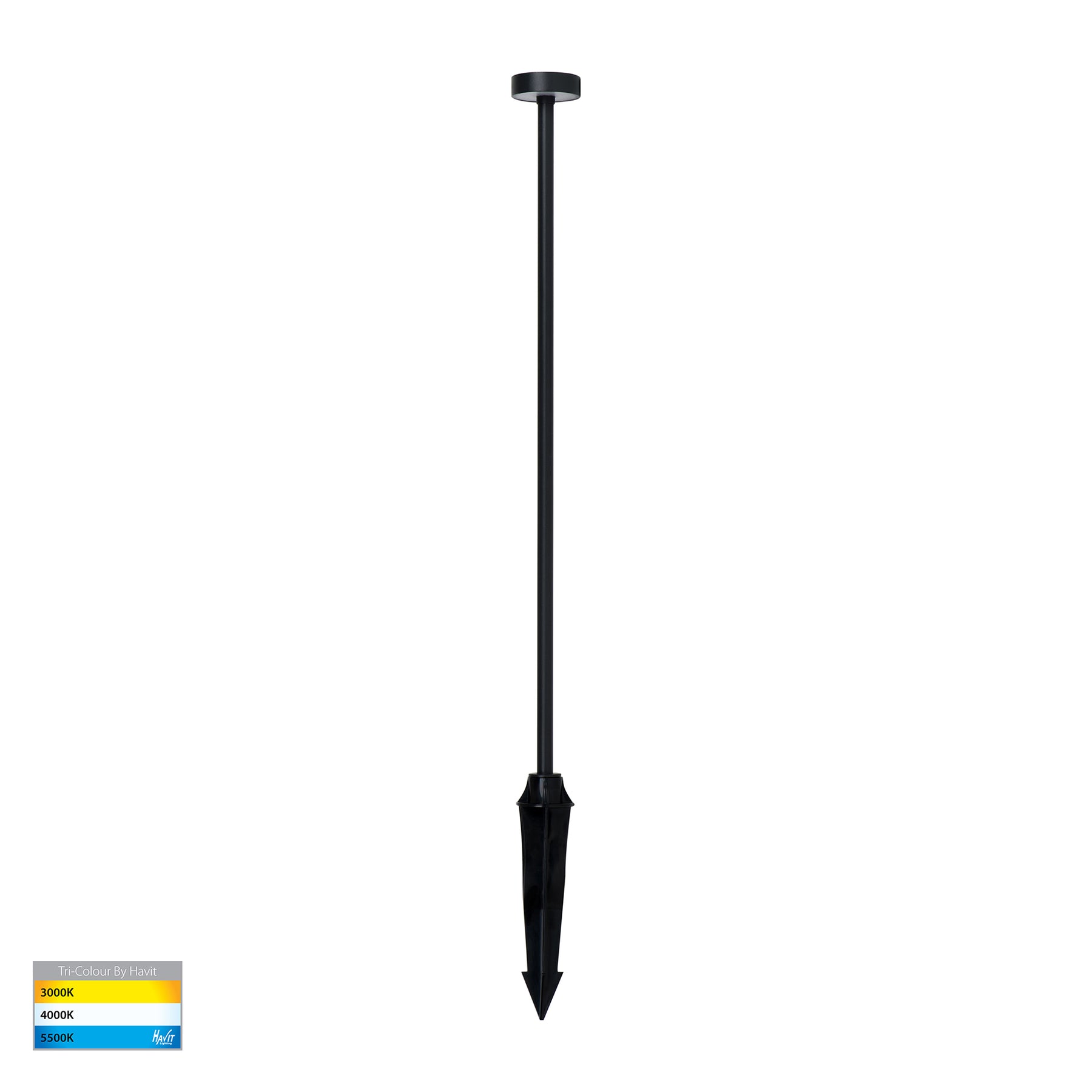 Havit Lighting Vertex Aluminium Black LED Bollard Spike Light