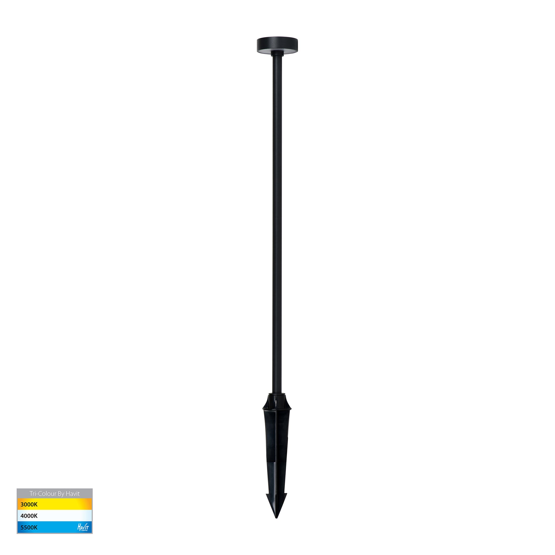 Havit Lighting Vertex Aluminium Black LED Bollard Spike Light