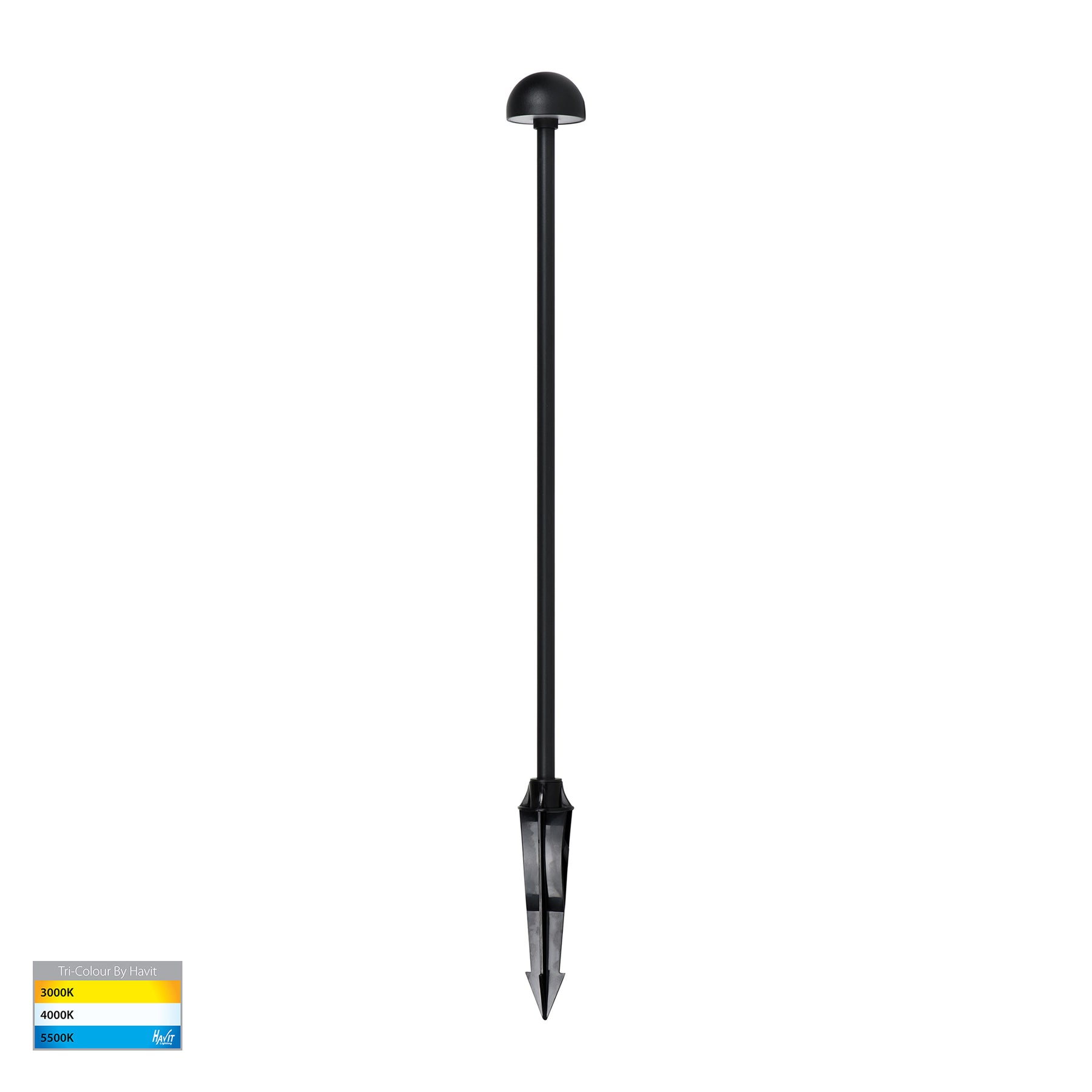 Havit Lighting Madna Aluminium Black LED Bollard Spike Light