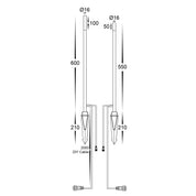 Havit Lighting Drique Aluminium Black RGBCW LED Bollard Spike Light