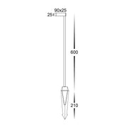 Havit Lighting Lindri Aluminium Black LED Bollard Spike Light