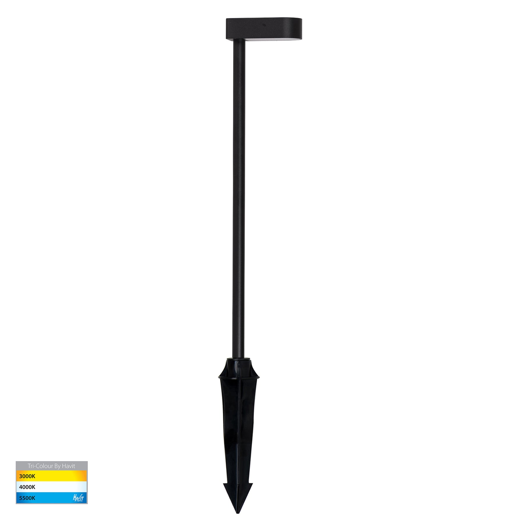 Havit Lighting Lindri Aluminium Black LED Bollard Spike Light