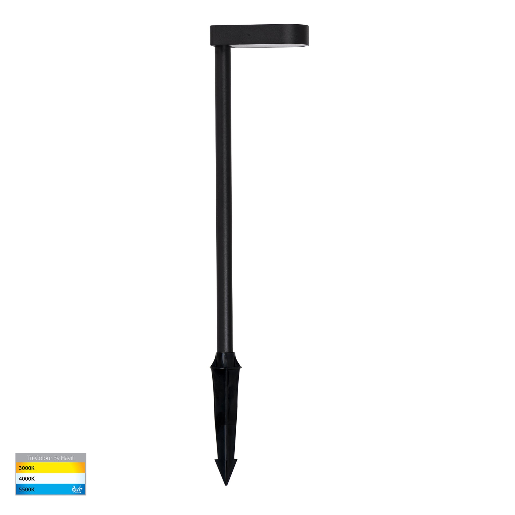 Havit Lighting Lindri Aluminium Black LED Bollard Spike Light