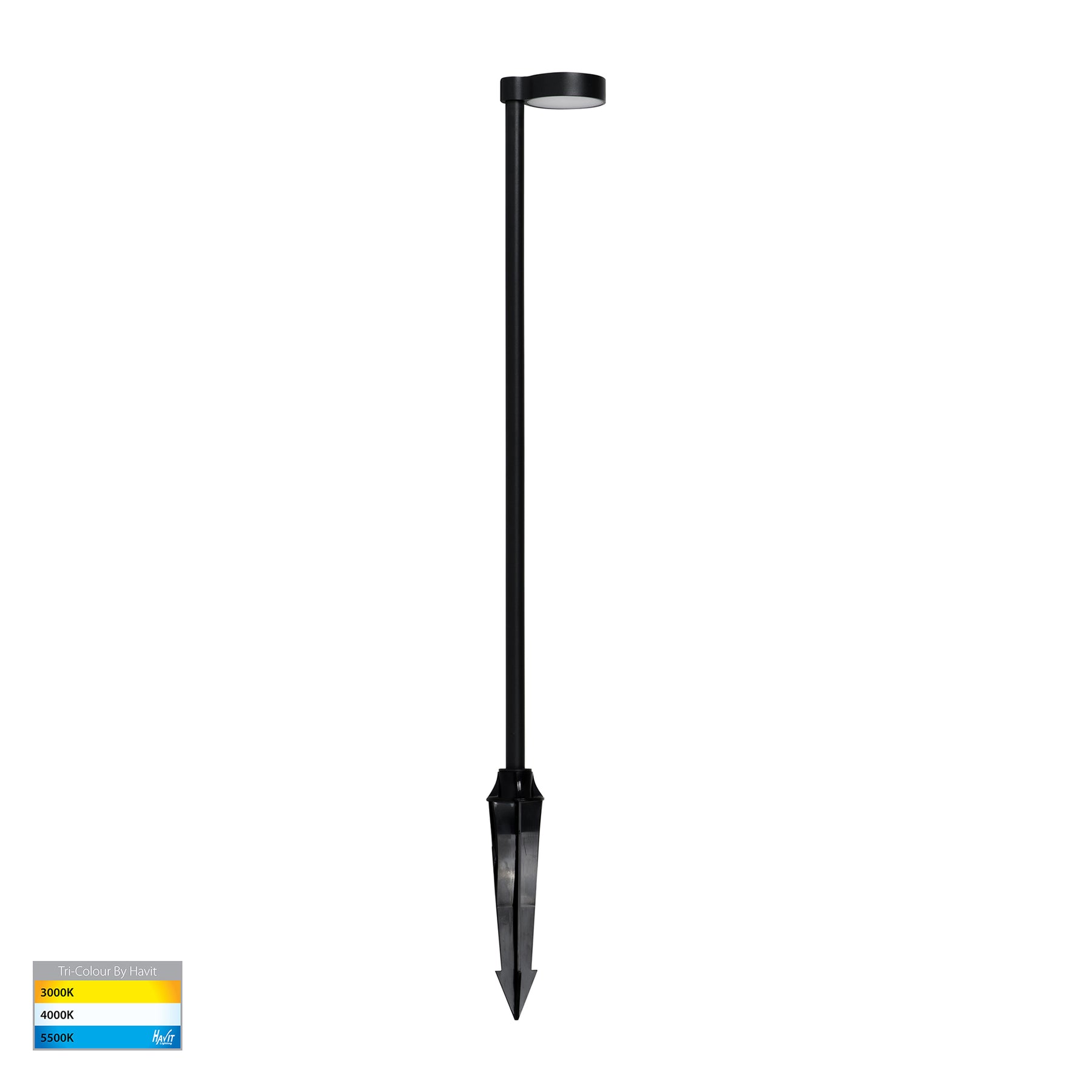 Havit Lighting Liueg Aluminium Black LED Bollard Spike Light