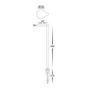 Havit Lighting Liueg Aluminium Black LED Bollard Spike Light