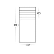 Havit Lighting Mini 316 Stainless Steel Louvred LED Bollard Light