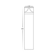 Havit Lighting Divad 600mm Black LED Bollard Light