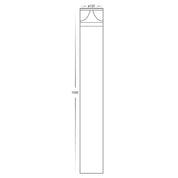 Havit Lighting Divad 1000mm Black LED Bollard Light