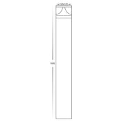 Havit Lighting Divad 1000mm Black Square LED Bollard Light