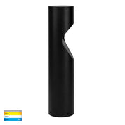 Havit Lighting Fedor Round Aluminium Black Tri Colour LED Bollard Light