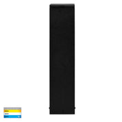 Havit Lighting Fedor Square Aluminium Black Tri Colour LED Bollard Light