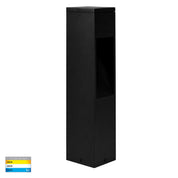 Havit Lighting Fedor Square Aluminium Black Tri Colour LED Bollard Light
