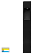 Havit Lighting Fedor Square Aluminium Black Tri Colour LED Bollard Light