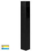 Havit Lighting Fedor Square Aluminium Black Tri Colour LED Bollard Light