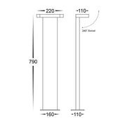 Havit Lighting Locu Black Single Adjustable LED Bollard Light