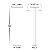 Havit Lighting Locu Black Double Adjustable LED Bollard Light