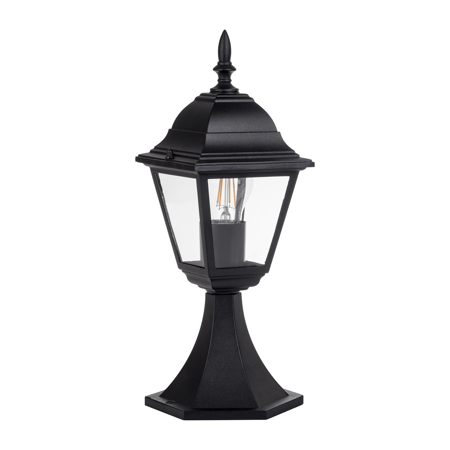 Havit Lighting Newark Aluminium Black 4 Panel Pillar Light